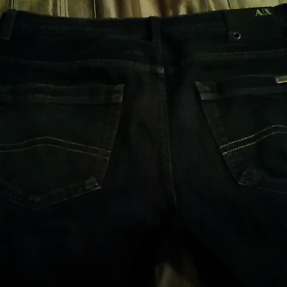 Armani exchange mens jeans all black